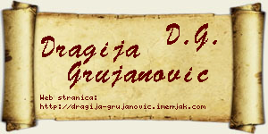 Dragija Grujanović vizit kartica